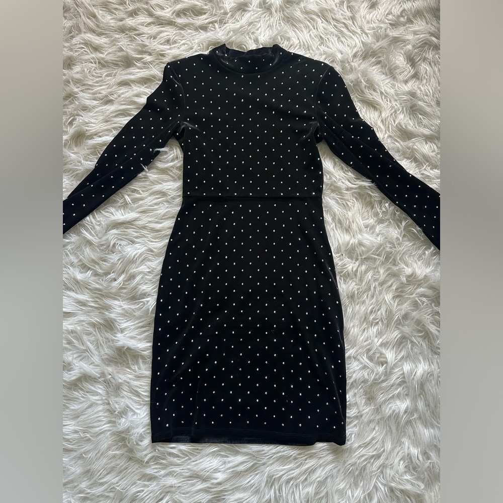 H&M Black Velvet Dress